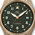 IWC Pilot's Watch Automatic Spitfire Green Dial Brown Leather Strap Watch for Men - IW326802