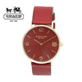 Coach Perry Red Dial Red Leather Strap Watch for Women - 14503867