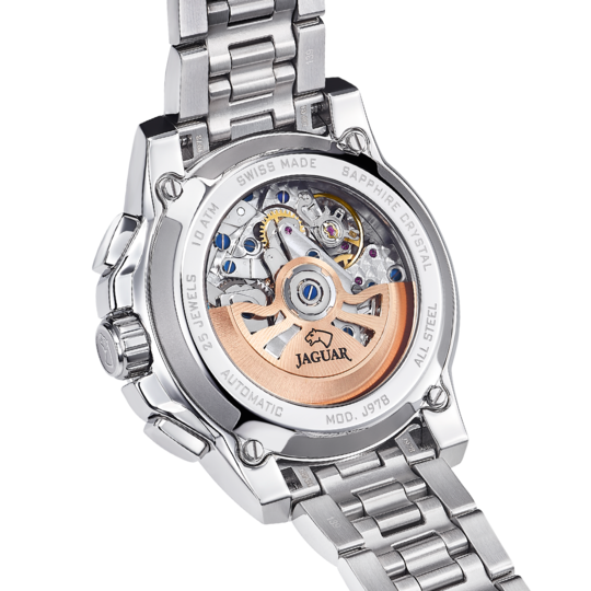 Fossil Townsman Skeleton Automatic White Dial Two Tone Steel Strap Watch for Men - ME3075