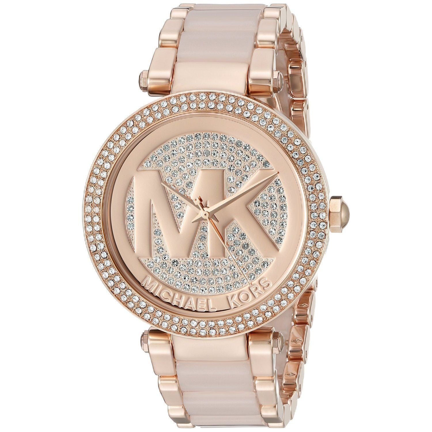 Michael Kors Parker Pink Dial Pink Steel Strap Watch for Women - MK6176