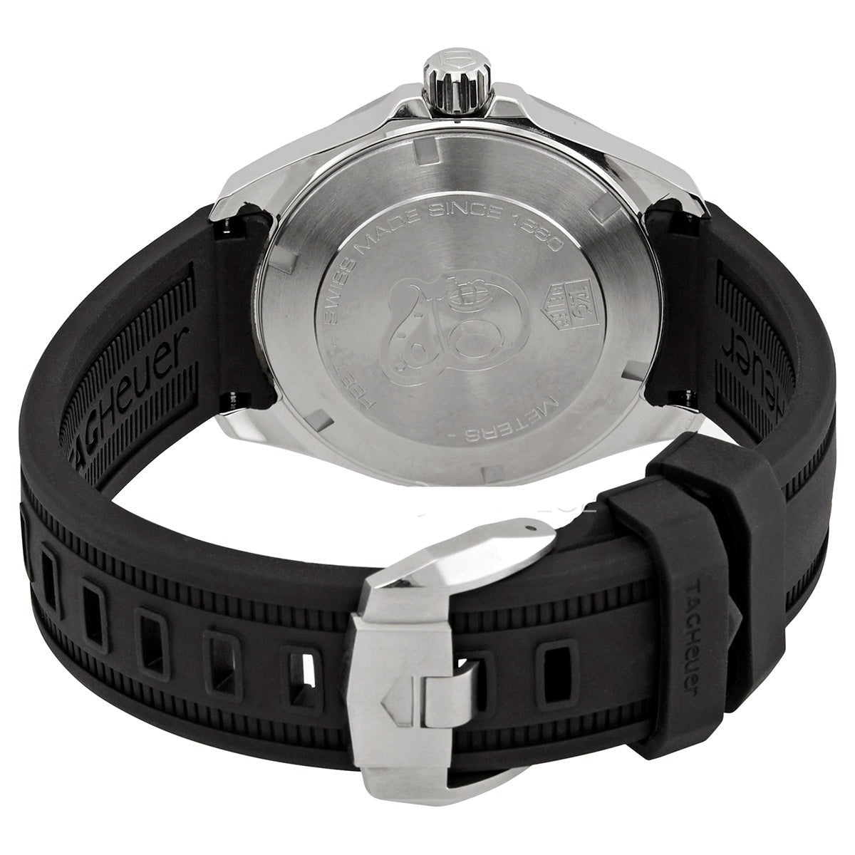 Tag Heuer Aquaracer Caliber 5 White Dial Black Rubber Strap Watch for Men - WAY2111.FT8021