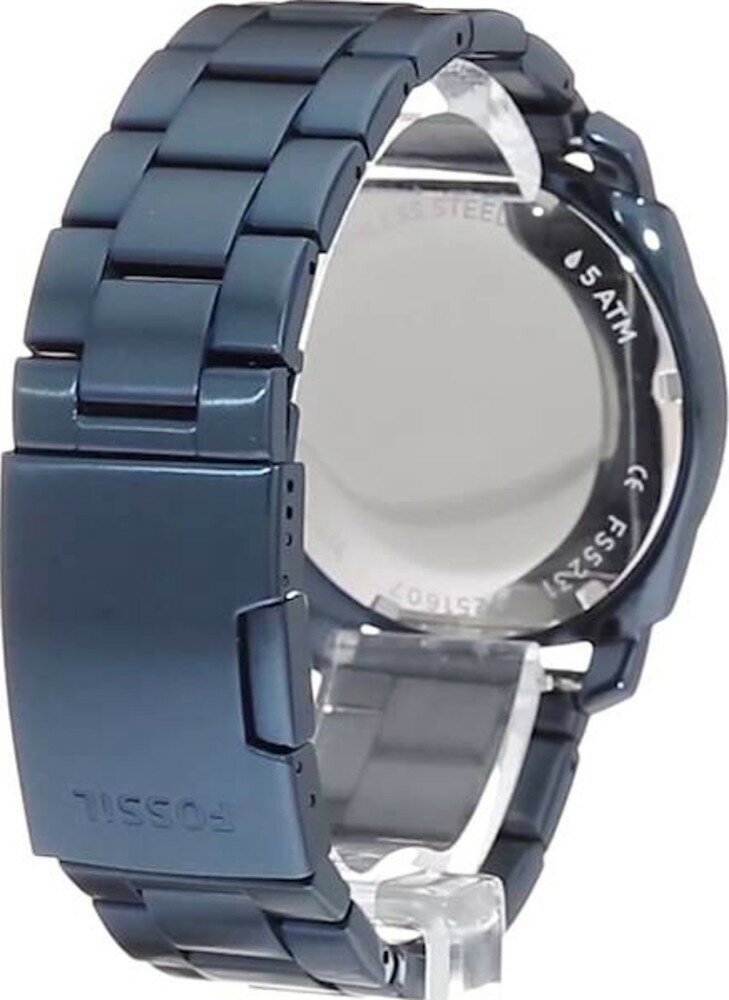 Fossil Machine Blue Dial Blue Steel Strap Watch for Men - FS5231