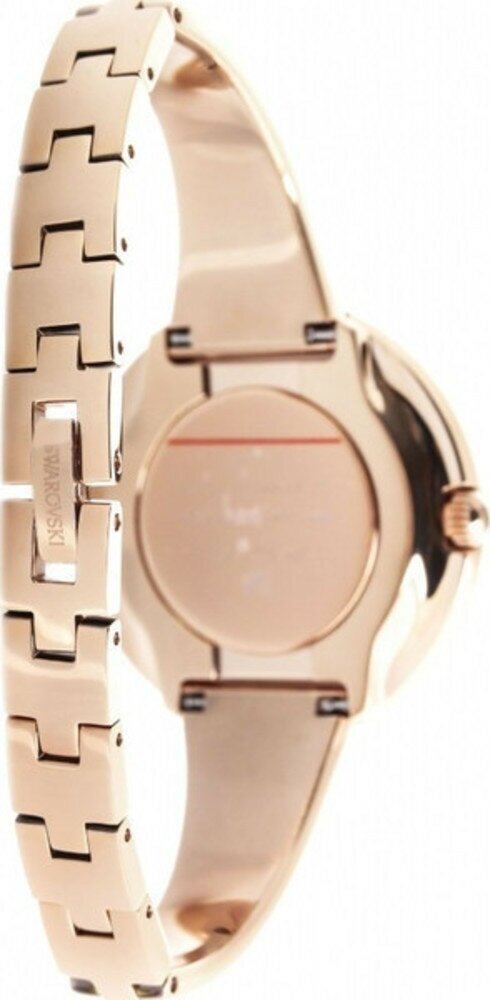 Swarovski Crystalline Pure Black Dial Rose Gold Steel Strap Watch for Women - 5295334