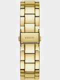 Guess Solar Chronograph Diamonds White Dial Gold Steel Strap Watch for Women - W1069L2