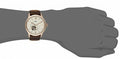 Fossil Townsman Beige Dial Brown Leather Strap Watch for Men - ME3105