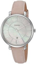 Fossil Jacqueline Blush Mother of Pearl Dial Pink Leather Strap Watch for Women - ES4151