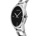 Calvin Klein Stately Black Dial Silver Steel Strap Watch for Women - K3G23121