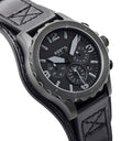 Fossil Nate Chronograph Black Dial Black Leather Strap Watch for Men - JR1510