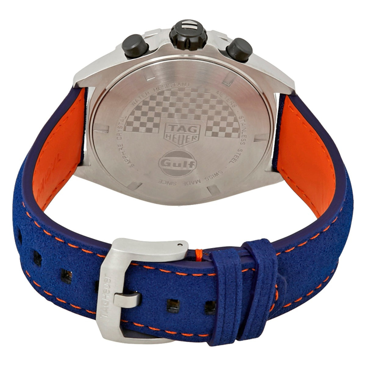 Tag Heuer Formula 1 Gulf Edition Blue Dial Blue Leather Strap Watch for Men - CAZ101N.FC8243