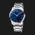 Calvin Klein City Blue Dial Silver Steel Strap Watch for Men - K2G2114N