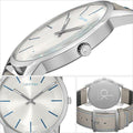 Calvin Klein City Silver Dial Grey Leather Strap Watch for Men - K2G211Q4