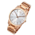 Calvin Klein City White Dial Rose Gold Steel Strap Watch for Men - K2G21646