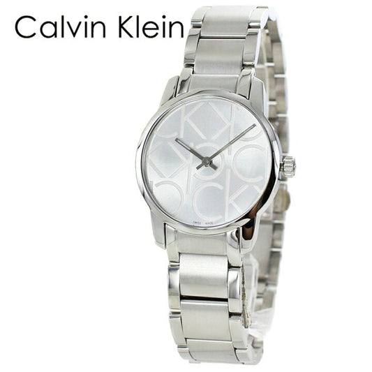 Calvin Klein City Silver Dial Silver Steel Strap Watch for Women - K2G23142