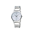 Calvin Klein Stately White Dial Silver Steel Strap Watch for Women - K3G23126