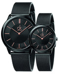 Calvin Klein Minimal Black Dial Black Mesh Bracelet Watch for Women - K3M22421