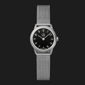 Calvin Klein Minimal Black Dial Silver Mesh Bracelet Watch for Women - K3M53151