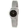 Calvin Klein Minimal Black Dial Silver Mesh Bracelet Watch for Women - K3M53151