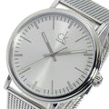 Calvin Klein Surround Silver Dial Silver Mesh Bracelet Watch for Men - K3W21126