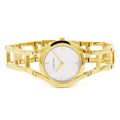 Calvin Klein Class White Dial Gold Steel Strap Watch for Women - K6R23526