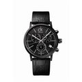 Calvin Klein Post Minimal Chronograph Black Dial Black Leather Strap Watch for Men - K7627401