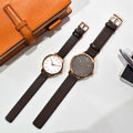 Calvin Klein Even Grey Dial Brown Leather Strap Watch for Women - K7B216G3