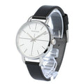 Calvin Klein Evan White Dial Black Leather Strap Watch for Women - K7B231CY