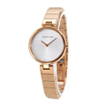 Calvin Klein Authentic White Dial Rose Gold Steel Strap Watch for Women - K8G23646