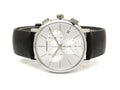 Calvin Klein Posh Silver Dial Black Leather Strap Watch for Men - K8Q371C6