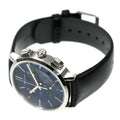 Calvin Klein Chronograph Blue Dial Black Leather Strap Watch for Men - K8Q371CN