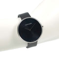 Calvin Klein Full Moon Black Dial Black Leather Strap Watch for Women - K8Y231C1