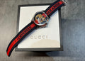 Gucci G Timless Le Marche Des Merveilles Blue Red Dial Blue Red Nylon Strap Unisex Watch  - YA126495