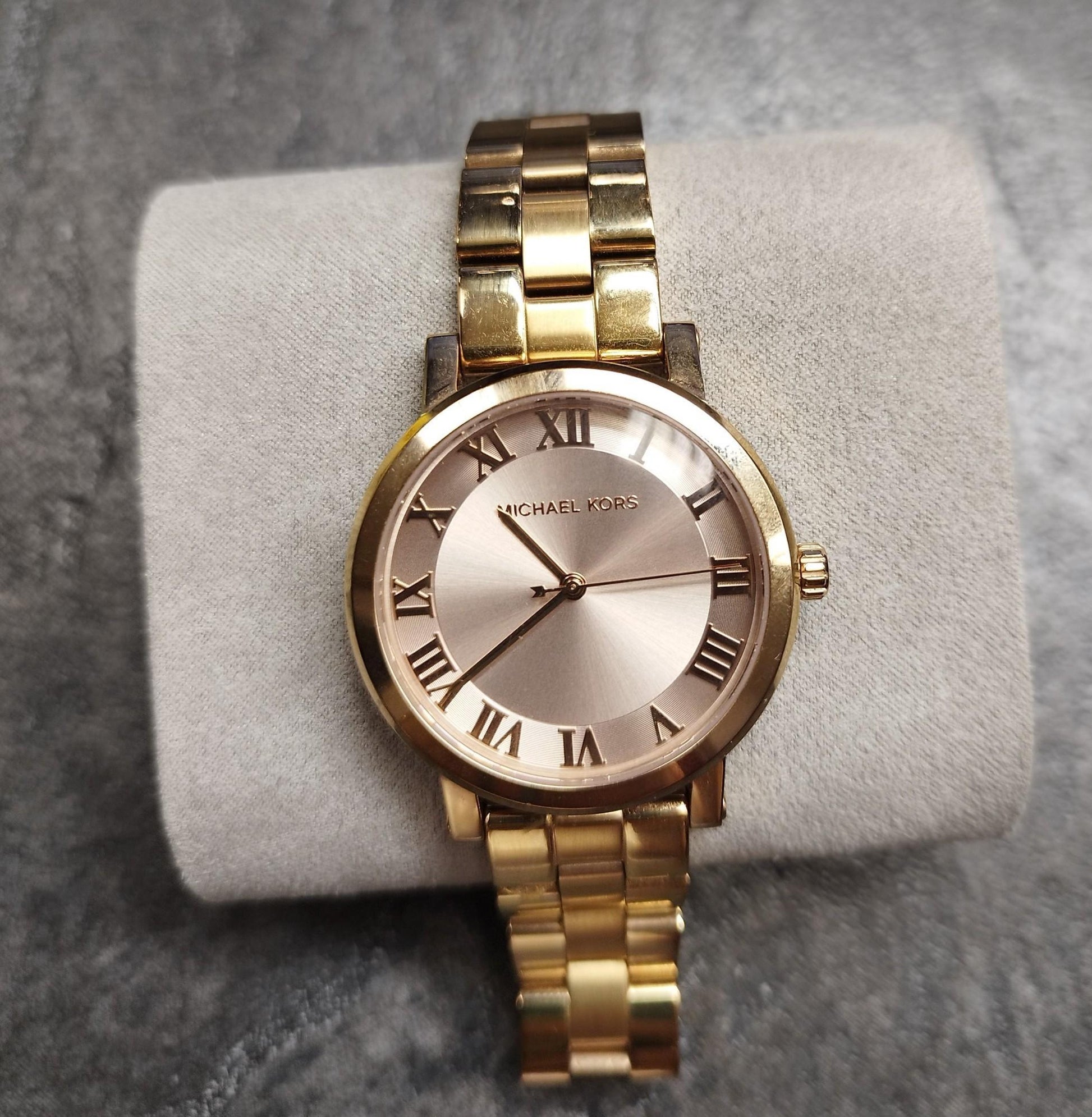 Michael Kors Norie Rose Gold Dial Rose Gold Steel Strap Watch for Women - MK3561