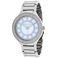 Michael Kors Kerry Mother of Pearl Dial Silver Stainless Steel Strap Watch for Women - MK3395