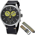 Tissot Chrono XL Tour De France Special Edition Black Dial Black Leather Strap Watch for Men - T116.617.36.051.11