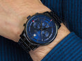 Tommy Hilfiger Kyle Quartz Blue Dial Black Steel Strap Watch for Men - 1791633