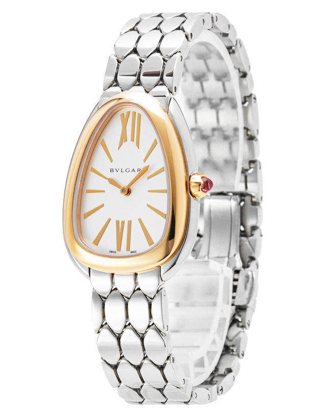 Bvlgari Serpenti Seduttori Quartz Silver Dial Silver Steel Strap Watch for Women - SERPENTI103144