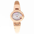 Gucci Guccisima Mother of Pearl White Dial Rose Gold Steel Strap Watch for Women - YA134512