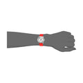 Guess G-Twist Silver Dial Red Rubber Strap Watch for Women - W0911L9