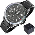 Tommy Hilfiger Bank Grey Dial Grey Steel Strap Watch for Men - 1791719