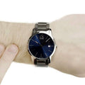 Calvin Klein City Blue Dial Silver Steel Strap Watch for Men - K2G2G14N