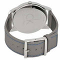 Calvin Klein City Silver Dial Grey Leather Strap Watch for Men - K2G211Q4