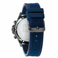 Tommy Hilfiger Bank Blue Dial Blue Rubber Strap Watch for Men - 1791721