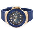 Guess Rigor Blue & Gold Dial Blue Silicone Strap Watch For Men - W0247G3