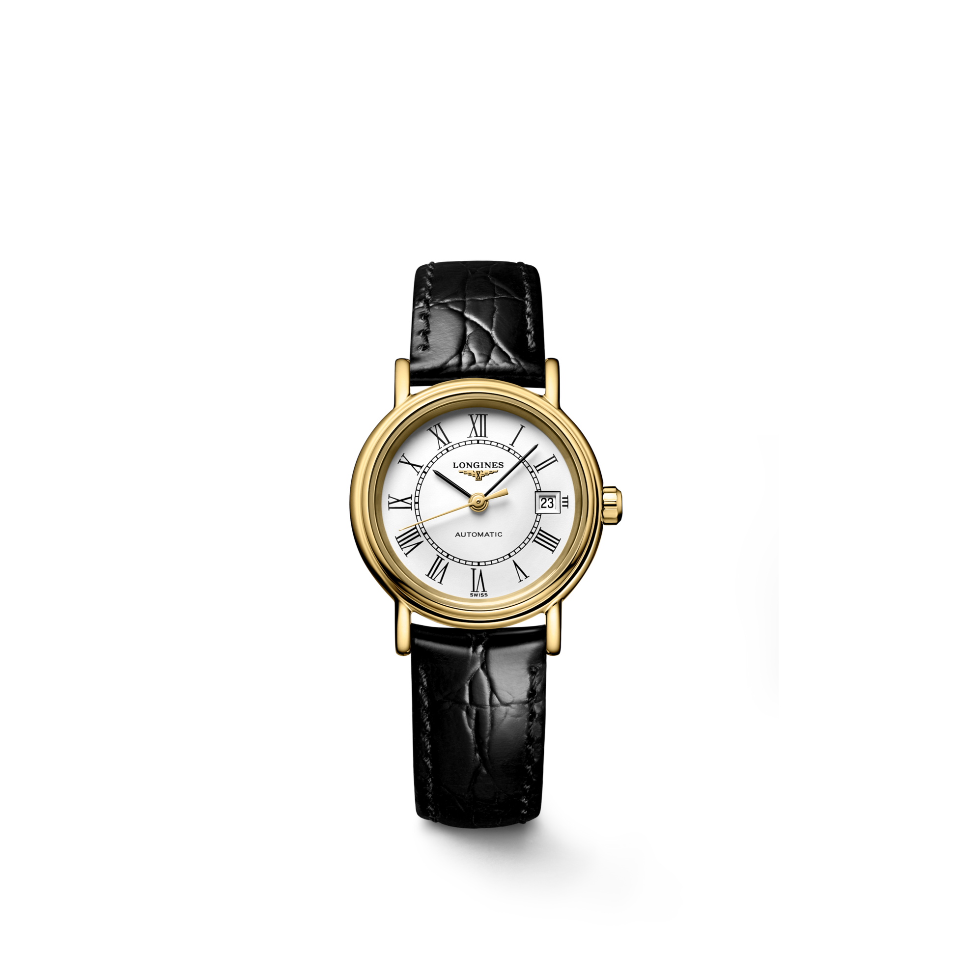 Longines Presence Automatic White Dial Black Watch for Women - L4.321.2.11.2