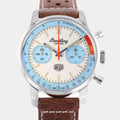 Breitling Top Time Deus Limited Edition White Dial Brown Leather Strap Watch for Men - A233112A1A1X1