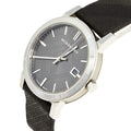 Burberry Heritage Grey Dial Black Leather Strap Watch for Men - BU9024