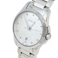 Gucci G Timeless Silver Stainless Steel Mother of Pearl Dial Quartz Watch For Women - YA126542