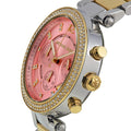 Michael Kors Parker Pink Dial Two Tone Steel Strap Watch for Women - MK6140