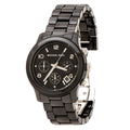 Michael Kors Runway Black Ceramic Dial Black Steel Strap Watch for Women - MK5162