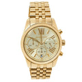 Michael Kors Lexington Gold Dial Gold Steel Strap Watch for Women - MK5556